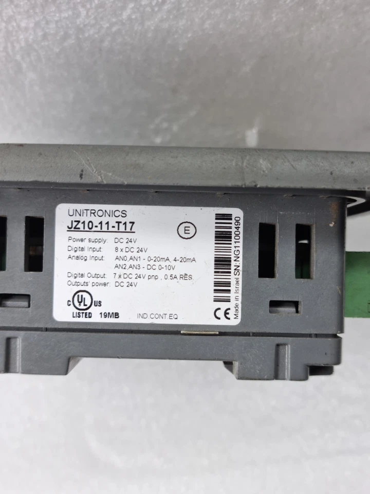 UNITRONICS JZ10-11-T17 OPERATOR MACHINE CONTROL 24VDC TESTED AS PHOTOS For Parts